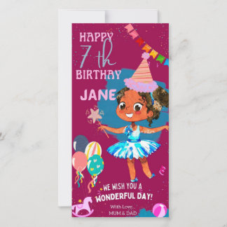 birthday card for little girls