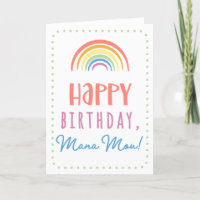 Birthday Card for Mana Mou