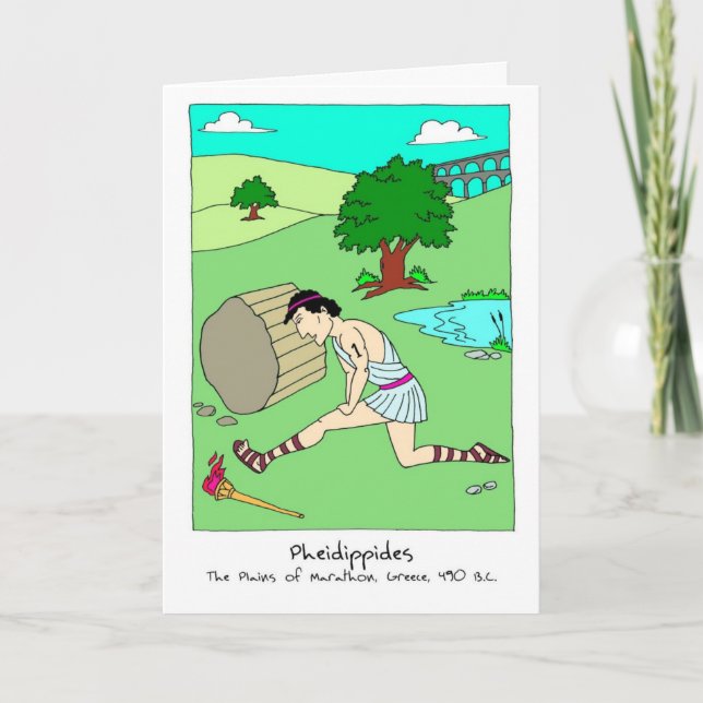 Birthday Card for Marathoner - Pheidippides (Front)