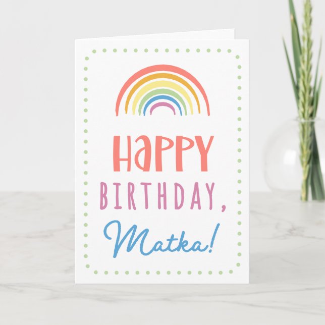 Birthday Card for Matka (Front)