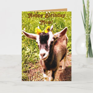 Birthday Card for Mum - From Favourite Kid (Goat)