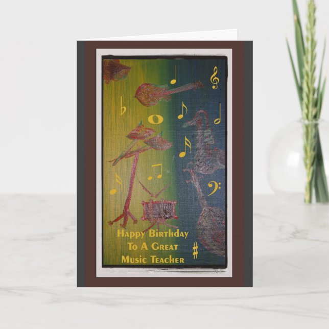 Birthday card for music teacher (Front)