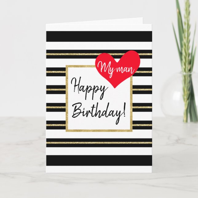 Birthday Card for My Man (Front)