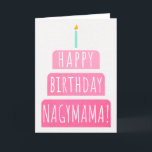 Birthday Card for Nagymama<br><div class="desc">Birthday Card for Nagymama. If you call your grandmother Nagymama instead of Grandma, this birthday card is perfect for her. (Nagymama means grandmother in Hungarian.). Your nagymama also will love this birthday card's gradient ombre pink design with a birthday cake that says "Happy birthday Nagymama!" Make this card customisable! Click...</div>