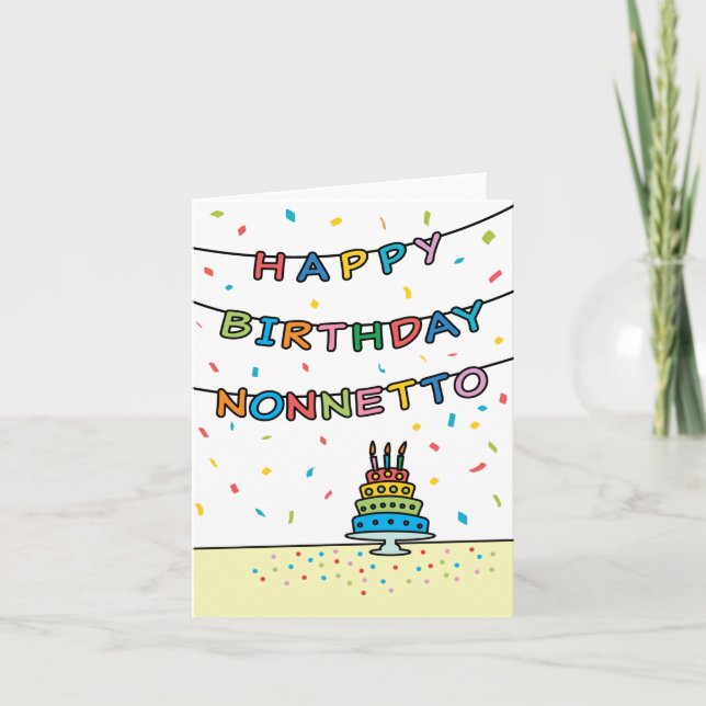Birthday Card for Nonnetto (Front)