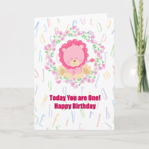 Birthday Card for One Year Old Child