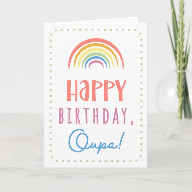 Birthday Card for Oupa (Front)
