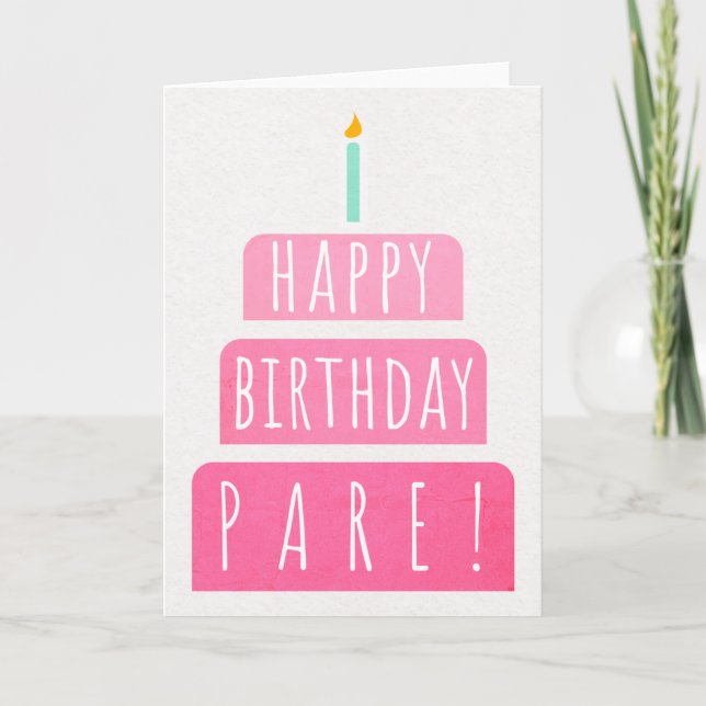 Birthday Card for Pare (Front)
