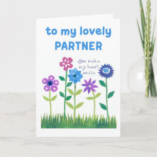 Birthday Card for Partner - Flower Power
