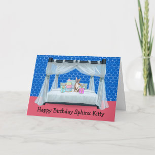 Birthday Card for Pet Sphinx Cat