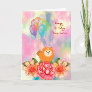 Birthday Card for Pomeranian Dog