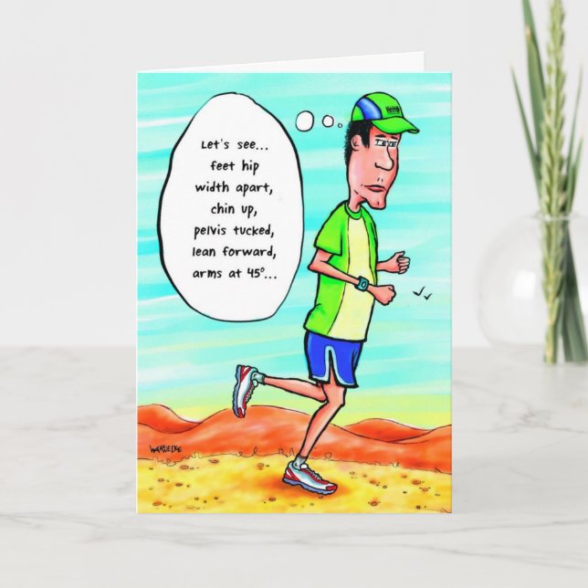 Birthday Card for Runner - Chi Running (Front)