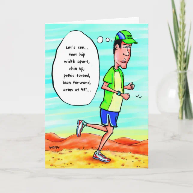 Birthday Card for Runner Chi Running Zazzle