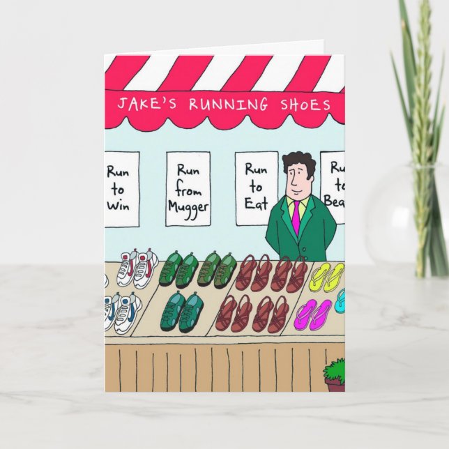 Birthday Card for Runner - Jake's Running (Front)