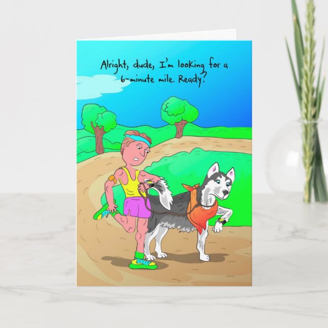 Birthday Card for Runner - Pacer Dog (Front)