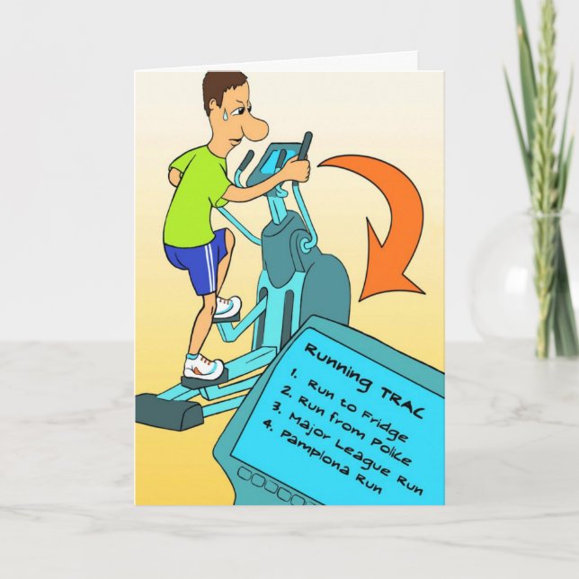 Birthday Card for Runner - Running Trac (Front)