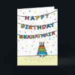 Birthday Card for Seanathair<br><div class="desc">You call your grandfather Seanathair, not Grandpa. (Seanathair means grandfather in Gaelic / Irish.) Imagine how excited Seanathair will be to receive a birthday card addressed especially to him! Your seanathair also will love this card's fun, colourful design with confetti and streamers which says "Happy birthday Seanathair".</div>