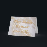 Birthday card for sister-in-law with pearls<br><div class="desc">Beautiful white pearls lying on a lace background. A gorgeous birthday card for a sister-in-law.You can customise to convey your own sentiments.</div>