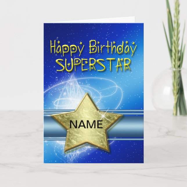 Birthday card for Superstar (Front)