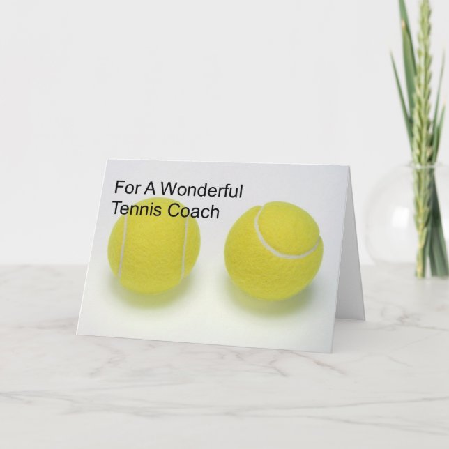 Birthday Card For Tennis Coach (Front)