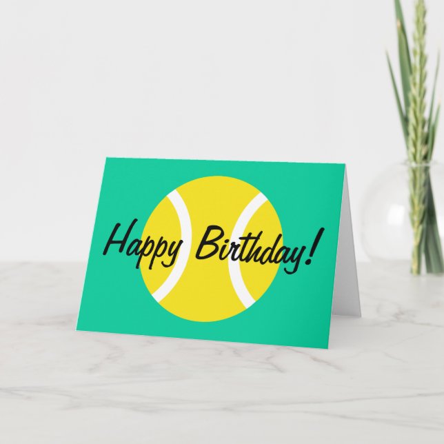 Birthday Card for tennis players (Front)