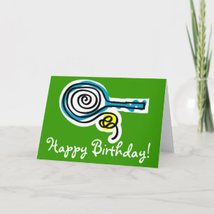 Birthday card for tennis players
