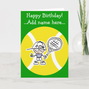 Funny Tennis Birthday Cards | Zazzle