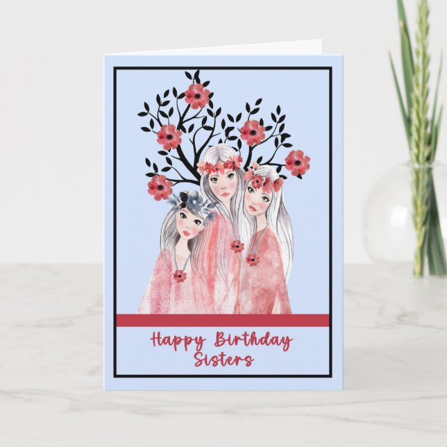 Birthday Card for Three Sisters (Front)