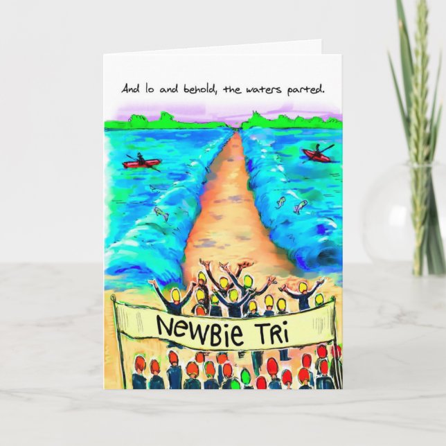 Birthday Card for Triathlete - Newbie Triathlete (Front)