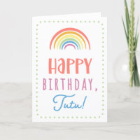 Birthday Card for Tutu