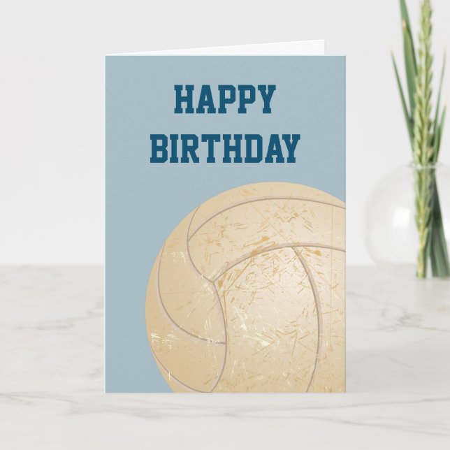 Birthday Card for Volleyball Players and Fans (Front)