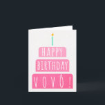 Birthday Card for Vovô<br><div class="desc">Birthday Card for Vovô. If you call your grandfather Vovo instead of Grandpa, this birthday card is perfect for him. (Vovô means grandfather in Portuguese.). Your vovo also will love this birthday card's gradient ombre pink design with a birthday cake that says "Happy birthday Vovô!" Make this card customisable! Click...</div>