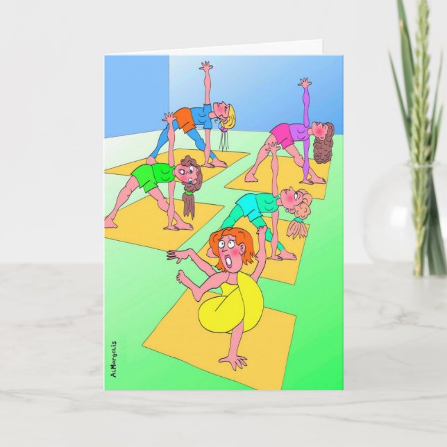 Birthday Card for Yoga Lover - Twisted Yoga (Front)