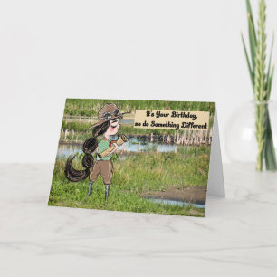 Birthday Card for Young Adult Lady Exploring