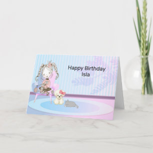 Birthday Card for Young Lady in Pink Room