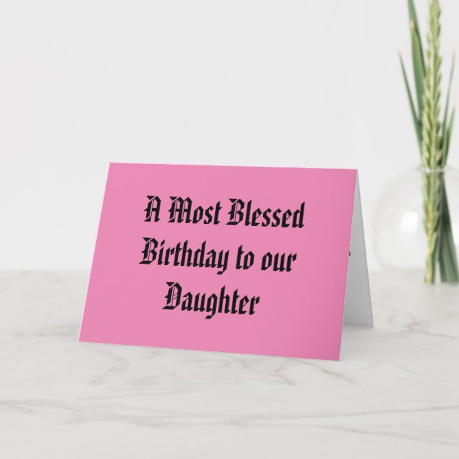 Birthday card for your Daughter (Front)