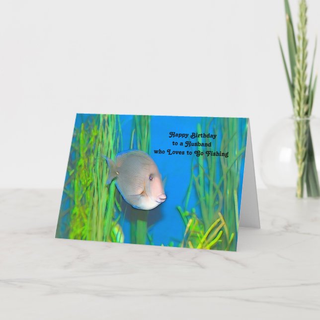 Birthday Card for Your Fishing Husband (Front)