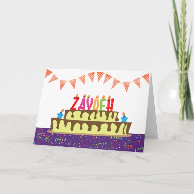 Birthday Card for Zaydeh (Front)