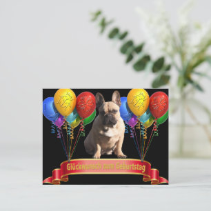 birthday card French Bulldog postcard