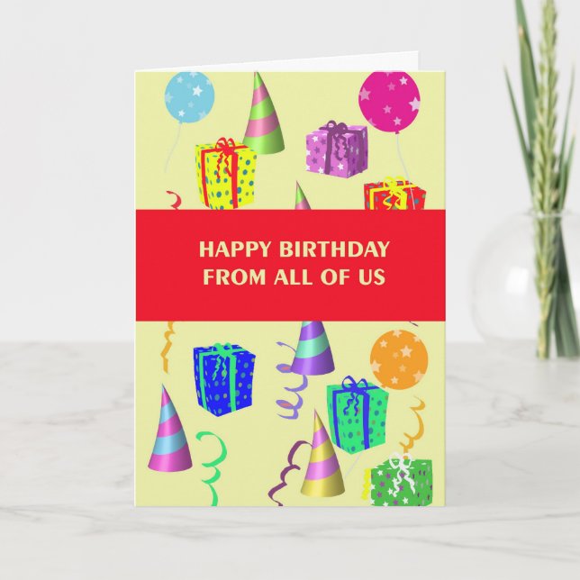 Birthday Card From All Of Us (Front)
