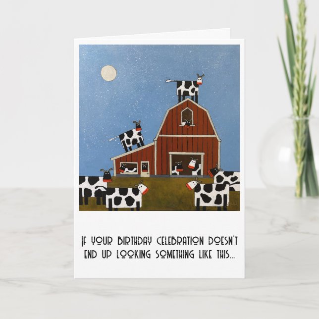 Birthday card funny cows (Front)