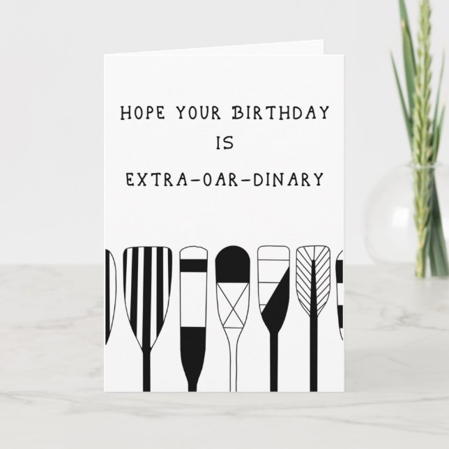 Birthday Card - Funny - Printable - Blank - Oar (Front)