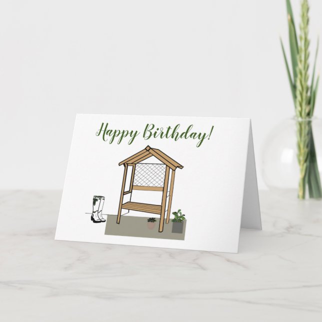 Birthday card gardening (Front)