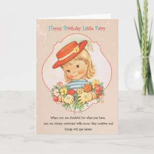 Birthday card-girl ,fairy card