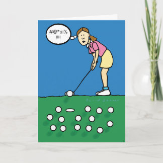 Birthday card - Golf
