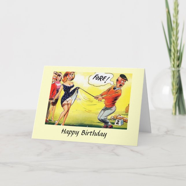 Birthday Card - Golf - Fore ! (Front)