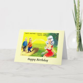 Birthday Card - Golf - Lost Ball