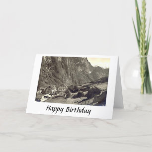 Birthday Card - Gudvangen, Norway