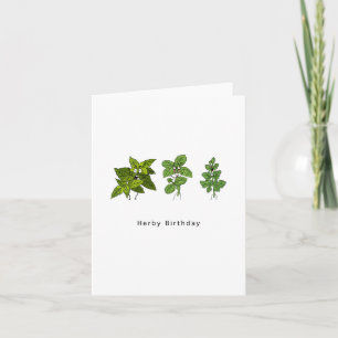 Birthday Card, Happy Birthday pun, herby birthday Card