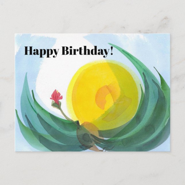 Birthday card, Here Comes the Sun, No. 2 Announcement Postcard (Front)